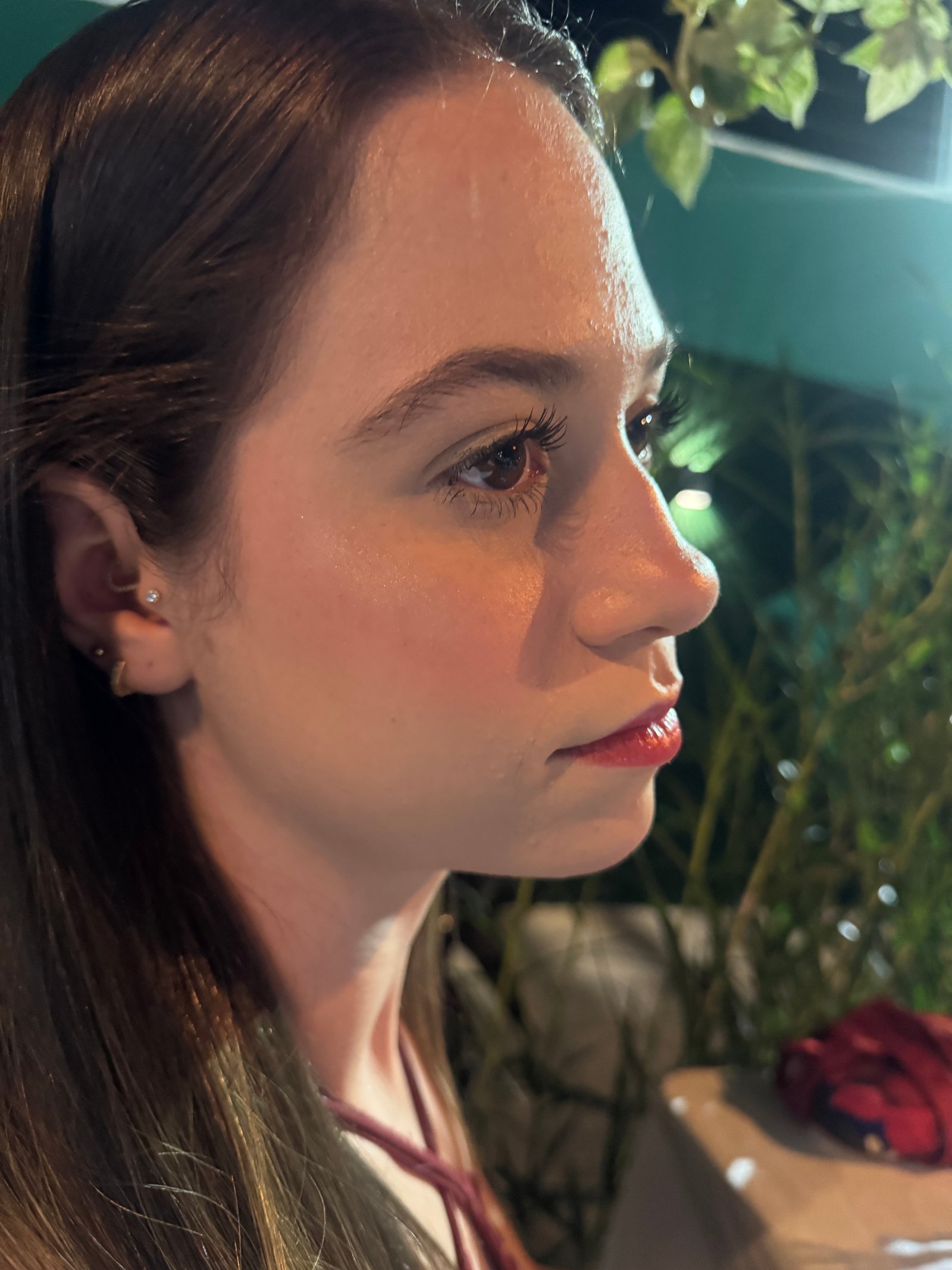 de perfil na luz