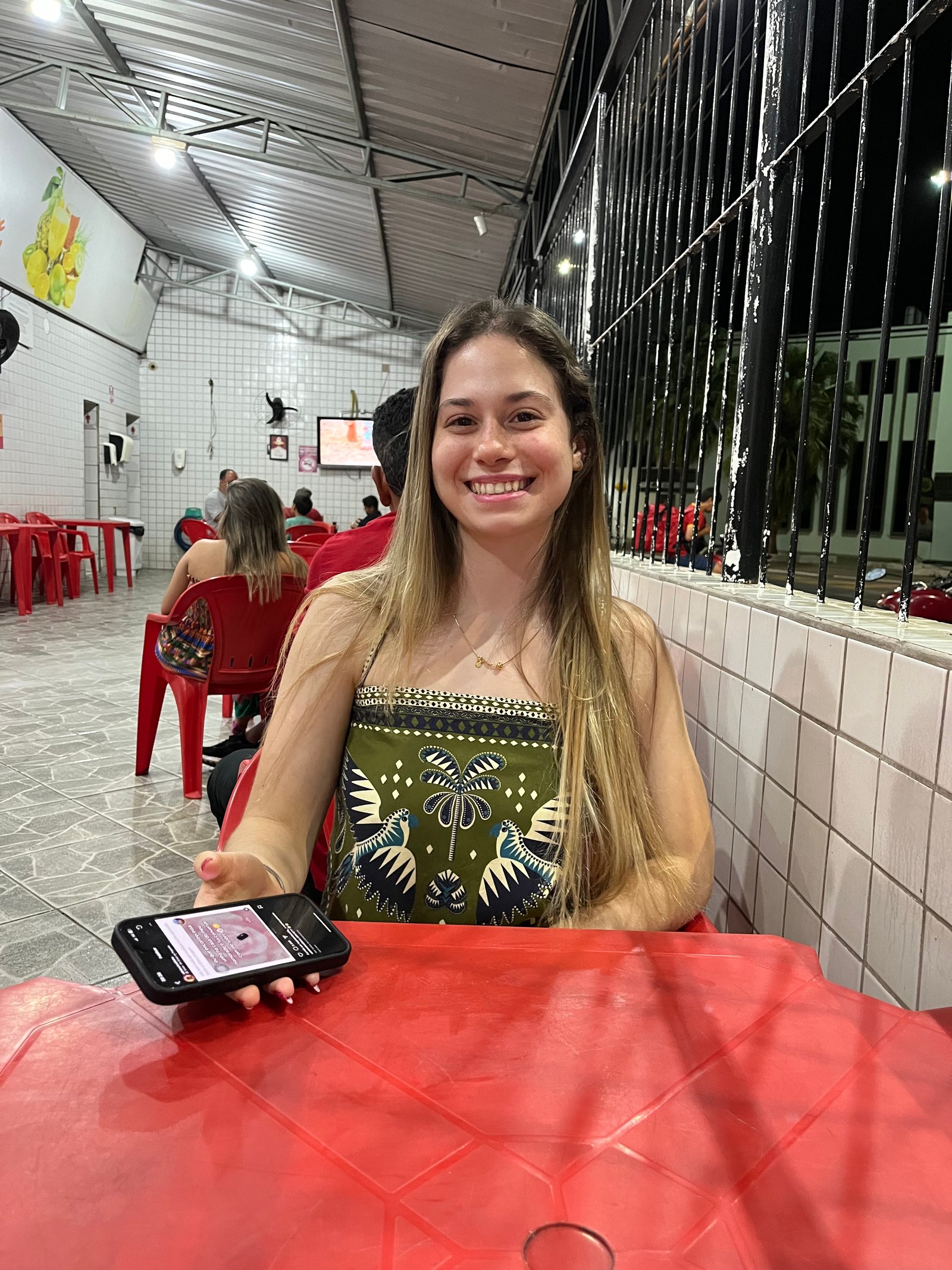 na janela